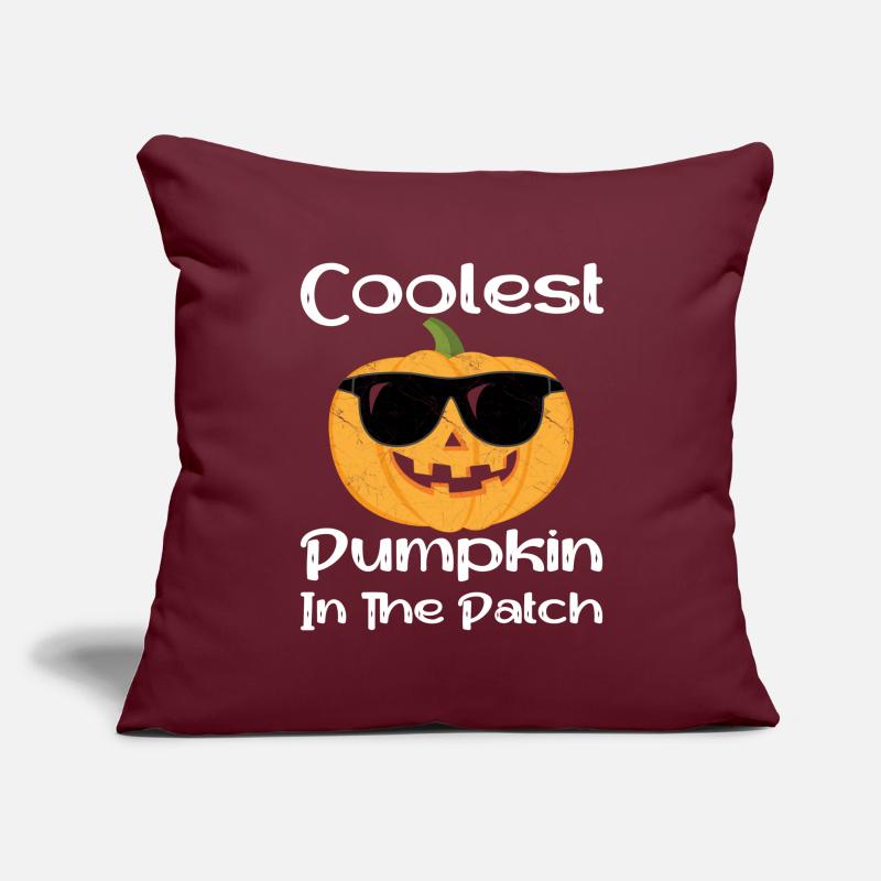 Citrouille la plus cool du patch Housse de coussin décorative 45 x 45 cm