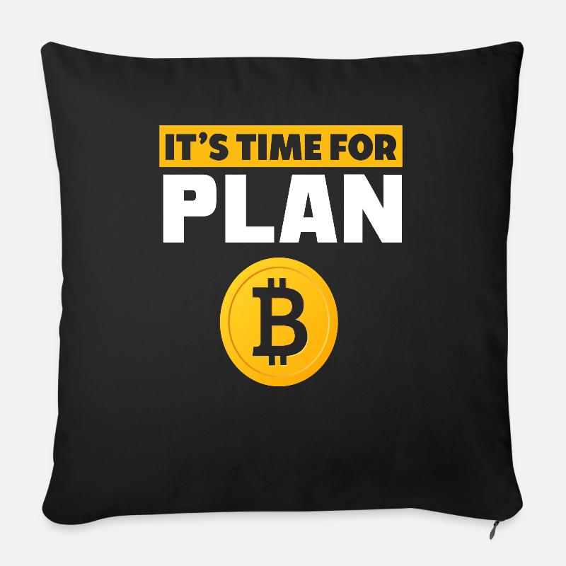 Bitcoin - Sofakissenbezug 45 x 45 cm - Schwarz