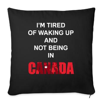 Canada Holiday Country Love - Housse de coussin décorative 45 x 45 cm - noir - Devant