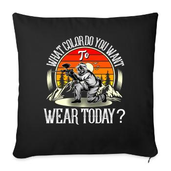 Paintball - Sofa pillowcase 17,3'' x 17,3'' (45 x 45 cm) - black - Front