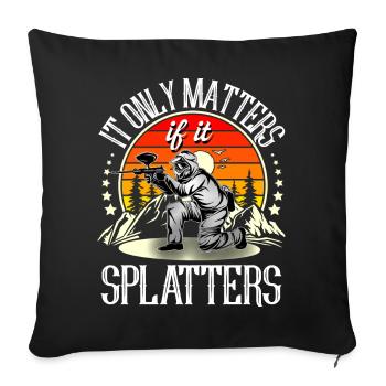 Paintball - Housse de coussin décorative 45 x 45 cm - noir - Devant