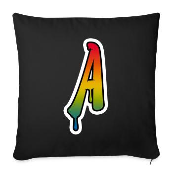 Letter A Graffiti Lettering Alphabet Monogram Init - Sofa pillowcase 17,3'' x 17,3'' (45 x 45 cm) - black - Front