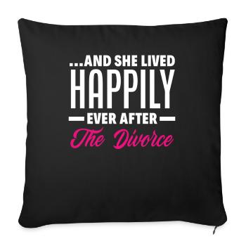 Divorce Verdict Happy Ending - Sofa pillowcase 17,3'' x 17,3'' (45 x 45 cm) - black - Front