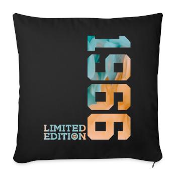 60TH BIRTHDAY LIMITED EDITION 1966 - Sofa pillowcase 17,3'' x 17,3'' (45 x 45 cm) - black - Front