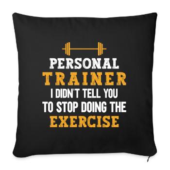 Fitness Workout Motivation Entraîneur personnel - Housse de coussin décorative 45 x 45 cm - noir - Devant