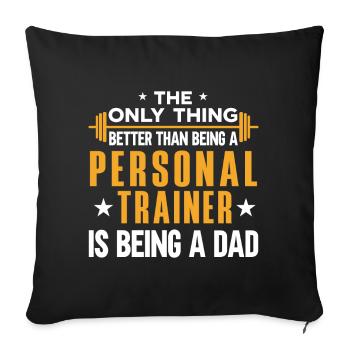 Fitness Workout Motivation Entraîneur personnel - Housse de coussin décorative 45 x 45 cm - noir - Devant