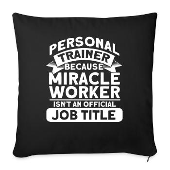 Fitness Workout Motivation Personal Trainer - Sofa pillowcase 17,3'' x 17,3'' (45 x 45 cm) - black - Front