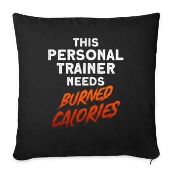 Fitness Workout Motivation Entraîneur personnel - Housse de coussin décorative 45 x 45 cm - noir - Devant