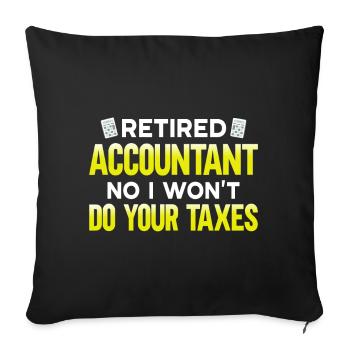 Accountant Gift Profession Finance Tax Advisor - Sofa pillowcase 17,3'' x 17,3'' (45 x 45 cm) - black - Front