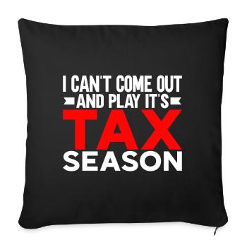 Comptable Cadeau Profession Finance Conseiller Fiscal - Housse de coussin décorative 45 x 45 cm - noir - Devant