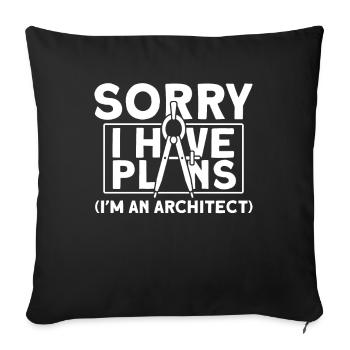 Architect Gift Profession Architecture Job Architect - Sofa pillowcase 17,3'' x 17,3'' (45 x 45 cm) - black - Front