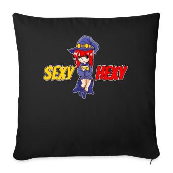 Sexy Hexy Halloween Hexe - Sofakissenbezug 45 x 45 cm - Schwarz - Vorne