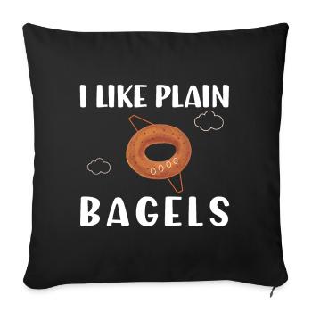 Bagel Food Gift Bagel - Sofa pillowcase 17,3'' x 17,3'' (45 x 45 cm) - black - Front