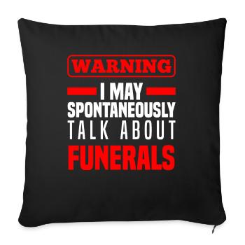 Croque-mort - Housse de coussin décorative 45 x 45 cm - noir - Devant