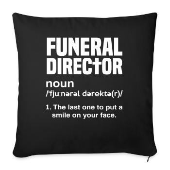 Croque-mort - Housse de coussin décorative 45 x 45 cm - noir - Devant
