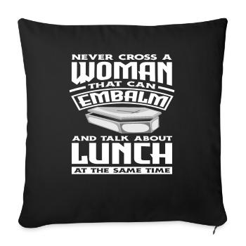Undertaker Embalmer Woman - Sofa pillowcase 17,3'' x 17,3'' (45 x 45 cm) - black - Front