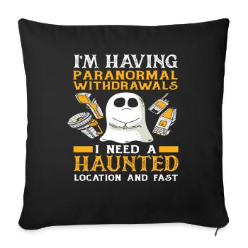 Geisterjagen Paranormal Spuken - Sofakissenbezug 45 x 45 cm - Schwarz - Vorne
