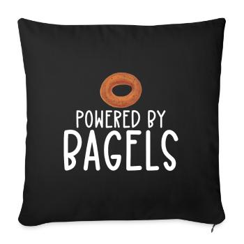 Bagel Food Gift Bagel - Housse de coussin décorative 45 x 45 cm - noir - Devant