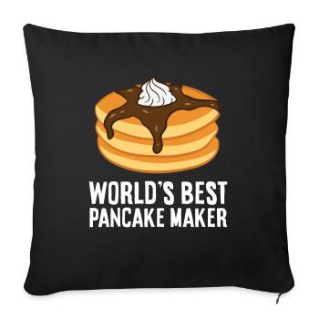 La meilleure crêperie du monde - Housse de coussin décorative 45 x 45 cm - noir - Devant