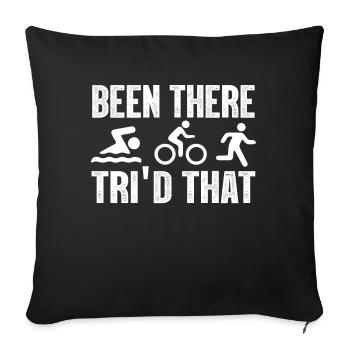 Been There Tri'd That Triathlon - Sofakissenbezug 45 x 45 cm - Schwarz - Vorne