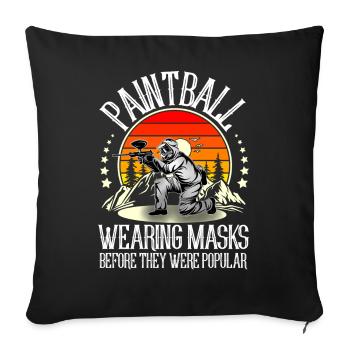 Paintball - Housse de coussin décorative 45 x 45 cm - noir - Devant