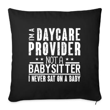 Baby-sitter Gift Babysitting Meilleure baby-sitter - Housse de coussin décorative 45 x 45 cm - noir - Devant