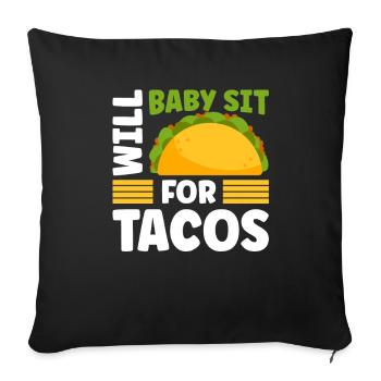 Baby-sitter Gift Babysitting Meilleure baby-sitter - Housse de coussin décorative 45 x 45 cm - noir - Devant