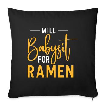 Babysitter Gift Babysitting Best Babysitter - Sofa pillowcase 17,3'' x 17,3'' (45 x 45 cm) - black - Front
