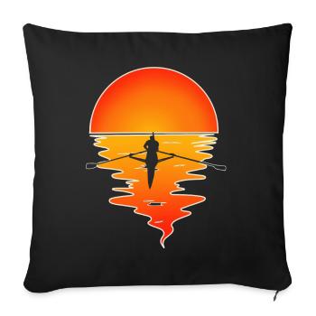 Rower Rowing Boat Rowing - Sofa pillowcase 17,3'' x 17,3'' (45 x 45 cm) - black - Front