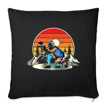 Paintball - Housse de coussin décorative 45 x 45 cm - noir - Devant