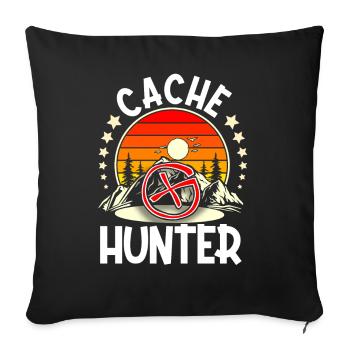 Geocaching Geocacher Geocache - Sofa pillowcase 17,3'' x 17,3'' (45 x 45 cm) - black - Front