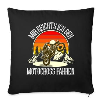Motocross - Sofakissenbezug 45 x 45 cm - Schwarz - Vorne