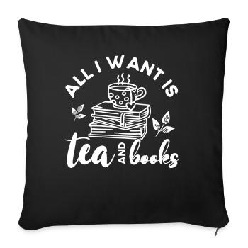 Tea Drinker Tea Lover Gift Tea - Sofa pillowcase 17,3'' x 17,3'' (45 x 45 cm) - black - Front