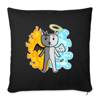 Cat cat breed Colorpoint Shorthair - Sofa pillowcase 17,3'' x 17,3'' (45 x 45 cm) - black - Front
