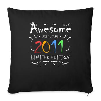 2011 - Fantastique depuis 2011 - Millésime 2011 - Housse de coussin décorative 45 x 45 cm - noir - Devant