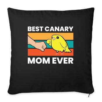 Meilleure mère canarienne de tous les temps - Housse de coussin décorative 45 x 45 cm - noir - Devant