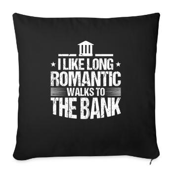 Banker Bank Money Banker - Sofa pillowcase 17,3'' x 17,3'' (45 x 45 cm) - black - Front