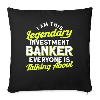 Banker Bank Money Banker - Sofa pillowcase 17,3'' x 17,3'' (45 x 45 cm) - black - Front