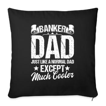 Banker Bank Money Banker - Sofa pillowcase 17,3'' x 17,3'' (45 x 45 cm) - black - Front