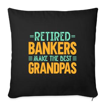 Banker Bank Money Banker - Sofa pillowcase 17,3'' x 17,3'' (45 x 45 cm) - black - Front