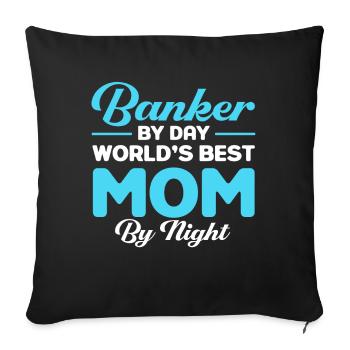 Banker Bank Money Banker - Sofa pillowcase 17,3'' x 17,3'' (45 x 45 cm) - black - Front