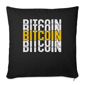 Bitcoin Bitcoin! - Sofa pillowcase 17,3'' x 17,3'' (45 x 45 cm) - black - Front