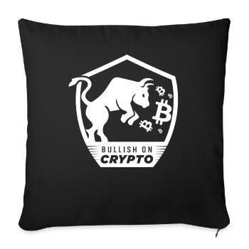 Bullish crypto - Housse de coussin décorative 45 x 45 cm - noir - Devant