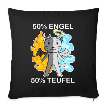 Katze Katzenrasse Britisch Kurzhaar - Sofakissenbezug 45 x 45 cm - Schwarz - Vorne