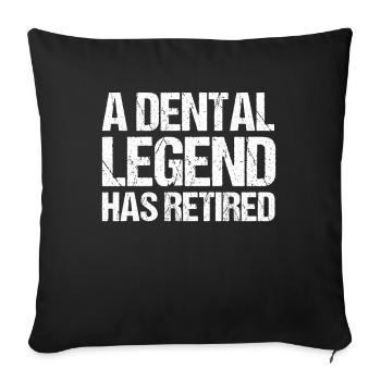 Dentiste Cadeau dentaire Étudiant en médecine Dentiste - Housse de coussin décorative 45 x 45 cm - noir - Devant