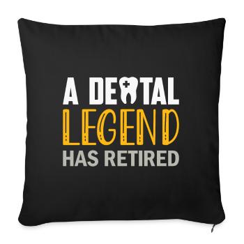 Dentiste Cadeau dentaire Étudiant en médecine Dentiste - Housse de coussin décorative 45 x 45 cm - noir - Devant