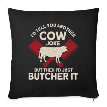 Butcher Gift Butcher Butcher Master Butcher - Sofa pillowcase 17,3'' x 17,3'' (45 x 45 cm) - black - Front