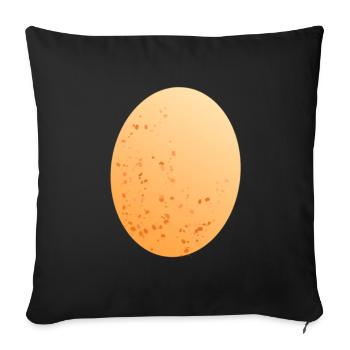 Egg chicken egg - Sofa pillowcase 17,3'' x 17,3'' (45 x 45 cm) - black - Front