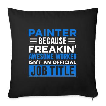 Peintre Cadeau Peinture Artiste Maître Peintre - Housse de coussin décorative 45 x 45 cm - noir - Devant