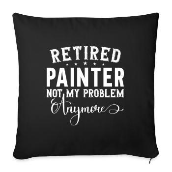 Peintre Cadeau Peinture Artiste Maître Peintre - Housse de coussin décorative 45 x 45 cm - noir - Devant